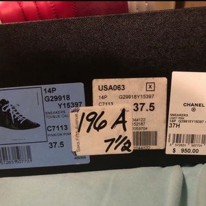 Pink Chanel high top sneakers. 💕